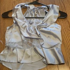 light blue lace blouse